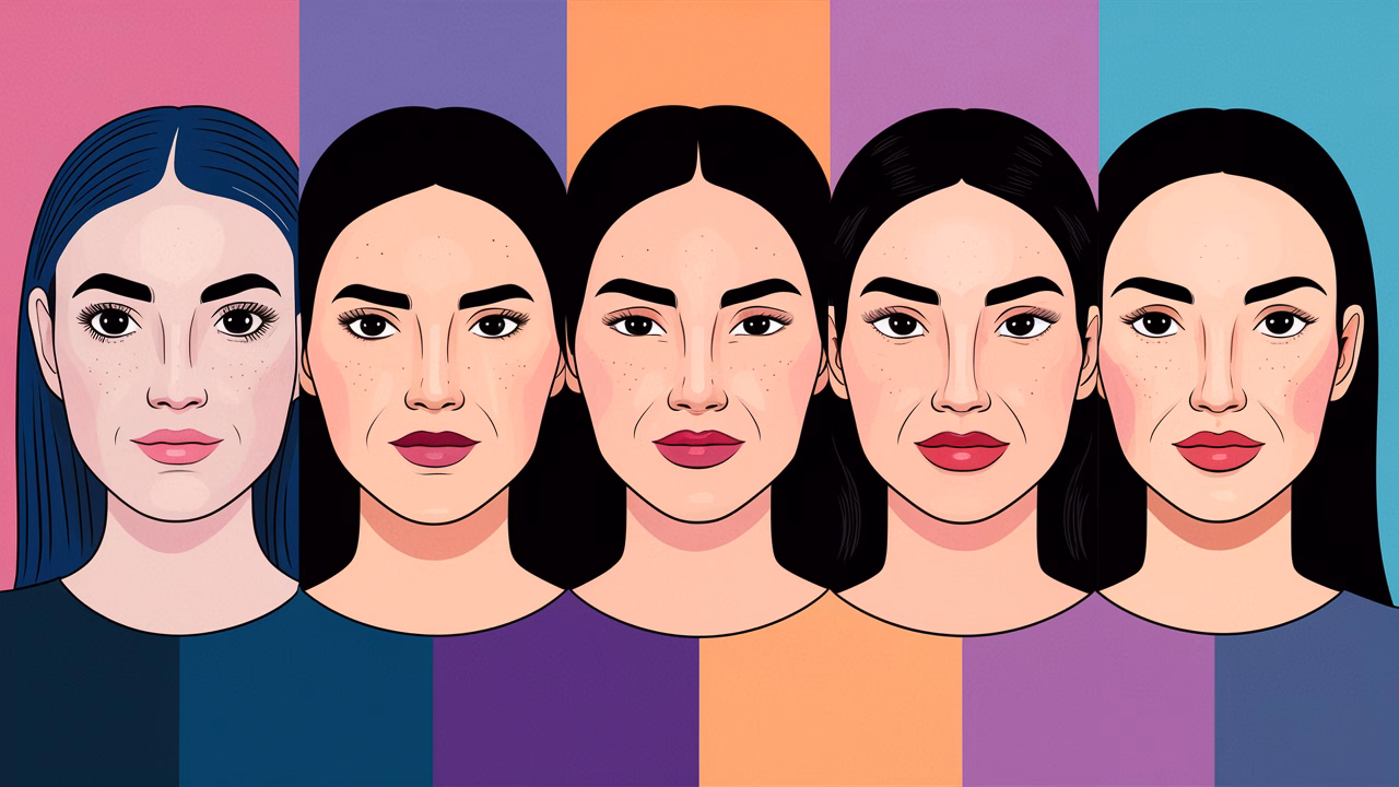 Brow shape guide by face types