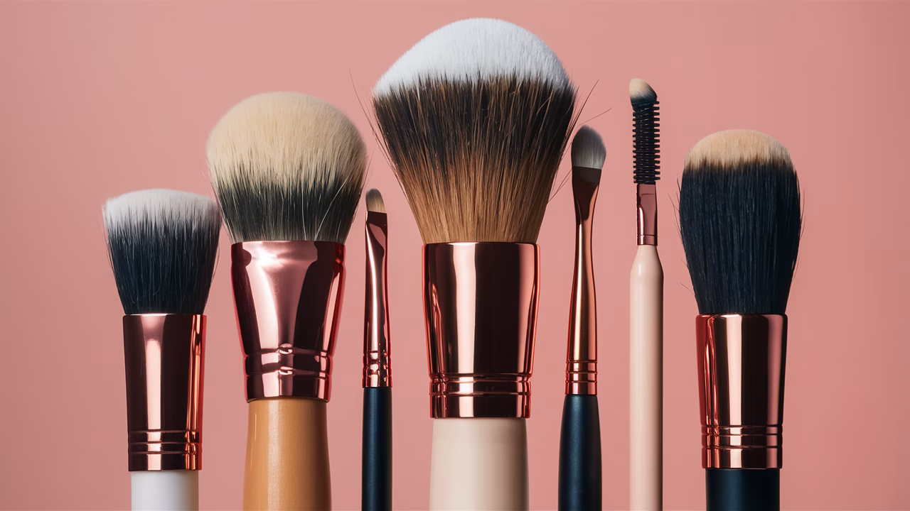 Types of foundation brushes Different foundation brush types