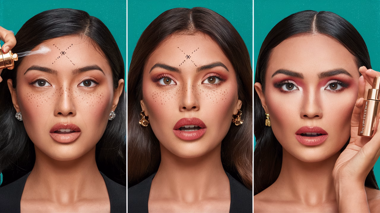 How to apply setting spray effectively Technique of applying setting spray