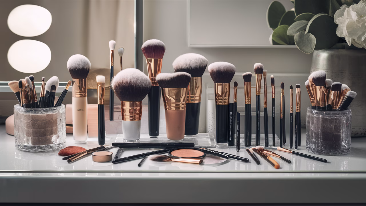 different types of makeup brushes